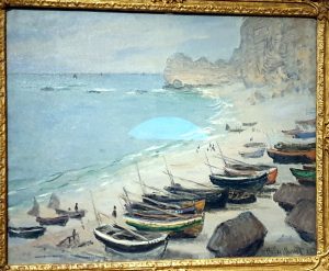094_14022020 Asti C.so Vittorio Alfieri, 357 Palazzo Mazzetti Monet e gli Impressionisti in Normandia Claude Monet Barche sulla Spiaggia di Etratat (1893)